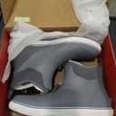 Piscifun Men s Deck Boots, Waterproof Fishing Rain Boots, Anti-Slip Rubber Boots with Breathable Neoprene Lining, Gray, Size: 11