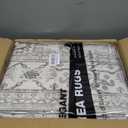 8x10 Area Rugs for Living Room, Stain Resistant Neutral Washable Rugs for Dining Room, Vintage Non-Slip Thin Large Size Beige Area Rug, Printed Vintage Home Decor RugBeige