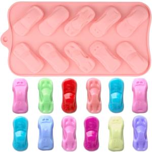 10 Cavity Car Silicone Chocolate Molds For Candy Chocolate Jelly Cake Decoration