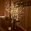 Birchlitland Lighted Branches for Vase 32in Tall 150 LED Plug in, Brown Artificial Willow Lights with Timer Home Christmas Party Mantle Decor