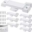 8 Pack Window Sash Locks, 2-1/4 Mounting Hole Centers Sash Lock with Screws, Sliding Window Locks Replacement Broken for Vertical and Horizontal Sliding Windows Double Hung Windows(White)