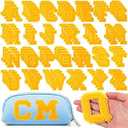 Jutom 156 Pieces Chenille Letter Patches Iron on Bulk Large 3.2 h x 2.4 w College Letters Patches Clothing Embroidered Trimmed Preppy Alphabet for Letterman Jackets Jeans (Yellow)