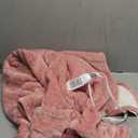 Electric Throw Blanket Heated Throw 50''x60''- Wheat Pattern Flannel & Sherpa Heated Lap Blanket with 5 Heat Settings & 4-Hour Auto Shut-Off, ETL & FCC Certified, Machine Washable Home Use, Pink