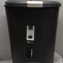 simplehuman 50 Liter / 13 Gallon Semi-Round Kitchen Step Trash Can with Secure Slide Lock, Black Plastic