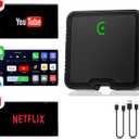 Wireless CarPlay Adapter, Car Play Adapter with Netflix/YouTube/TF Card Plug & Play Dongle Support, USB Dongle for Android Auto from 2015&iPhone iOS10+