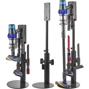VEVOR Vacuum Stand, Compatible With Dyson V7 V8 V10 V11 V12 V15 SV10 SV12 SV14 SV18 SV21 Upright Vacuum Cleaners & Accessories, Stable Vacuum Stand Holder with 3 Clips and Adjustable Height