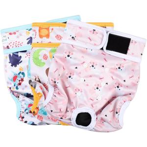 Paw Legend Washable Reusable Female Dog Period Diapers for Heat Doggie Puppy Diapers for Female Dogs (3 Pack, X-Large)