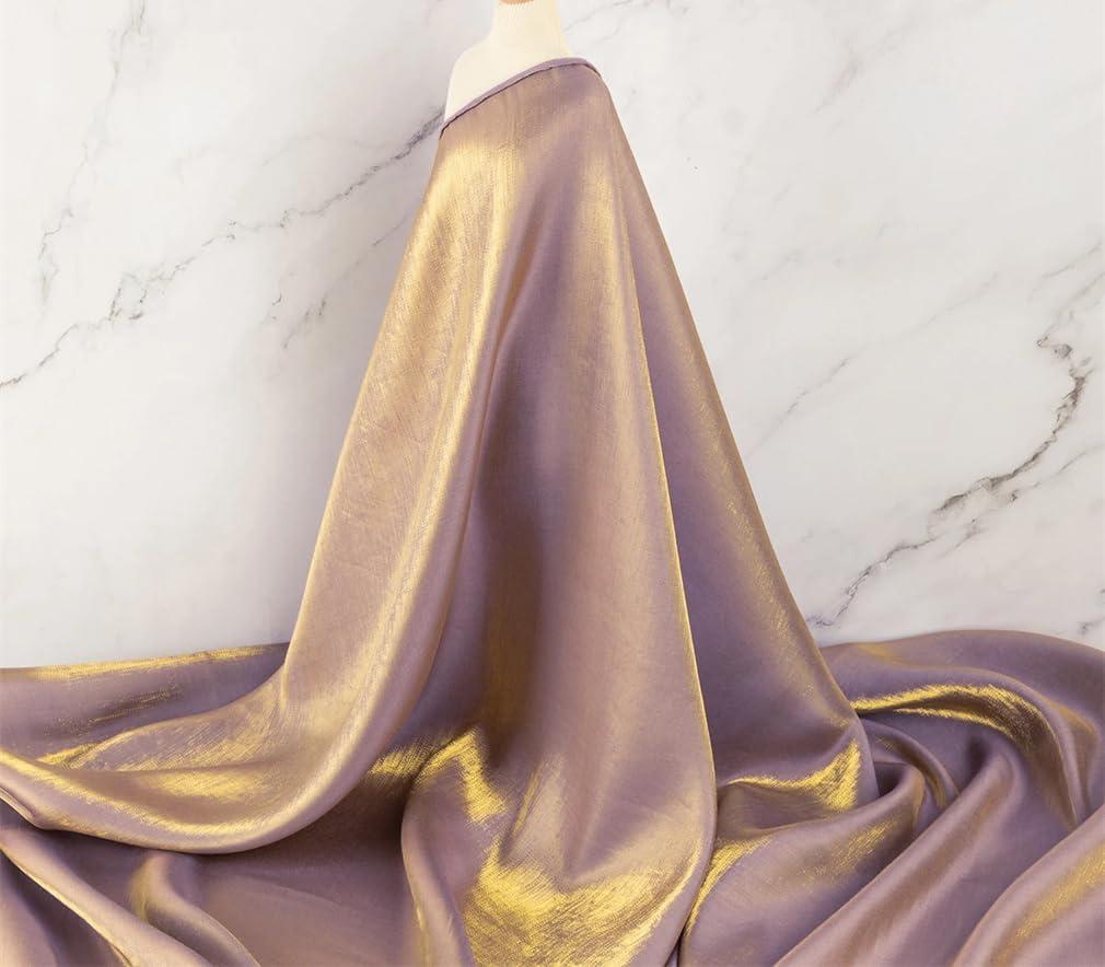 Shiny Silky Satin Fabric Solid Fabric for Dress Wedding Gowns Sewing Fabric Decoration Apparel Crafts (150cmx100cm, 24)