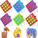 16 PCS Tic Tac Toe Game Keychains Party Favors Goodie Bags Stuffers for Kids 8-12 4-8, Treasure Chest Box Toys for Classroom Prizes, Halloween Party Supplies Birthday Return Gift Pinata Filler Bulk
