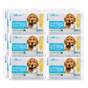 Paw Inspired Disposable Dog Diapers | Female Dog Diapers Ultra Protection | Diapers for Dogs in Heat, Excitable Urination, or Incontinence (12&144 Count) (Small (144 Count))