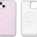 Sonix Case for iPhone 15 Plus, iPhone 14 Plus | Compatible with MagSafe | 10ft Drop Tested | Pink Pearl Tort Marble