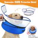 Elevated Inflatable Dog Cone Collar Alternative After Surgery, Dog Donut Collar, Soft Pet Cone to Stop Licking for Large Dogs