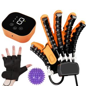 Rehabilitation Robot Glove for Stroke, Robotic Hand Stroke Recovery Equipment, Fingers Strength Training Device for Hemiplegia, Strength Adjustable (Right Hand-S)
