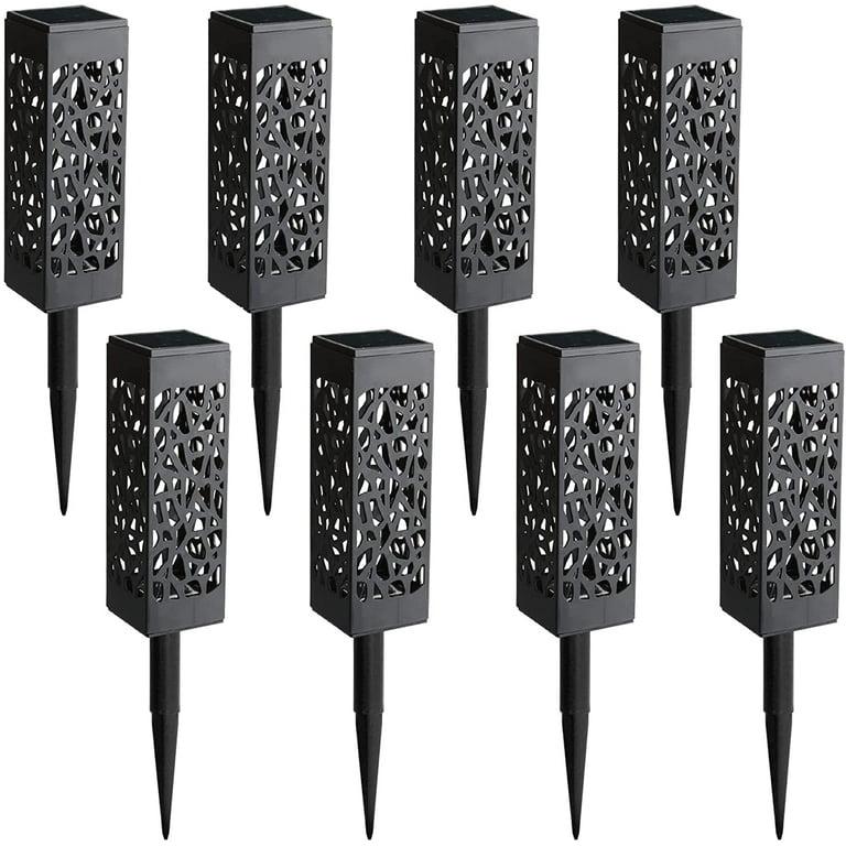 TRAHOO-7 Pcs Solar Powered LED Garden Lights, Solar Path Lights Outdoor, Automatic Led Halloween Christmas Decorative Landscape Lighting for Patio, Yard and Garden