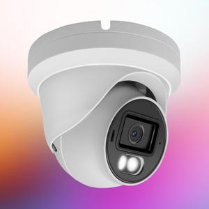 5MP Full Color PoE IP Camera, F1.0 Aperture Security IP Camera with Two Way Talk, SD Card Slot, 100ft Night Vision, 110Wide Angle, IP66 Waterproof, Full Metal, Human/Vehicle Detection