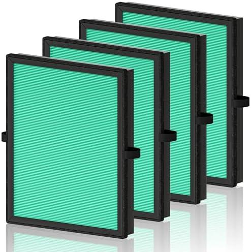 MK04 Air Filter Replacement for Aroeve MK04 MG04JH Air Purifier, 4-in-1 H13 True HEPA High-Efficiency Activated Carbon Filter, Pet Dander Version (4 Pack)
