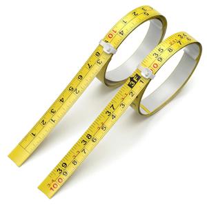 2 Pcs Self-Adhesive Measuring Tape, Right to Left Reading, Imperial & Metric Adhesive Tape Measure, Steel Ruler Tapes Peel and Stick for Workbench Woodworking Saw Drafting, 39Inch/100cm