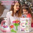 Fabric Flower Bouquets Toys,Arts & Crafts for 4 5 6 7 9 Year Toddler Girl, DIY Craft Kits Toys for Kids - Flowers Market Toy, Build Your Flower Bouquet, , Educational Activity Preschool B-Day Gift (red)