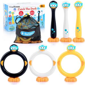 Pool Diving Toys for Kids, 6 PCS Swimming Pool Diving Rings, Summer Sticks Toys for Kids Ages 4-8 8-12, Fun Underwater Grow Training for Boys Girls