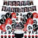 karg  Birthday Decorations  3 Party Supplies Include Happy Birthday Banner, Cake Topper and Cupcake Toppers, Balloons for Kids Party Decor