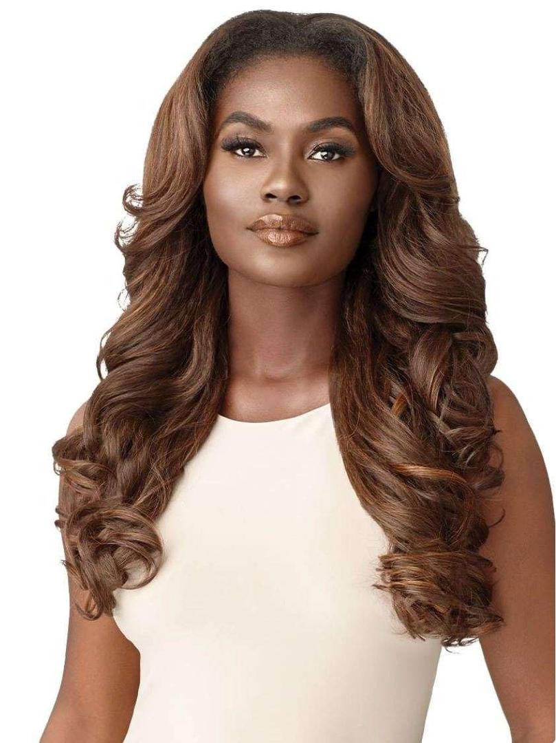 Outre Synthetic Quick Weave Half Wig - NEESHA H304 (Color:1 Jet Black)