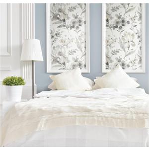 RoomMates RMK12298PL Iris Peel and Stick Wallpaper, Grey, Taupe