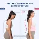 Fit Geno Back Brace Posture Corrector for Women and Men, Shoulder Straightener, Adjustable Full Back Support, Upper and Lower Back Pain Relief - Scoliosis, Hunchback, Hump, Thoracic, Spine Corrector, Size L