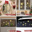 2 x DKTIE Christmas Window Stickers, Navidad Snowflake Window Clings Stickers for Glass, Xmas Decals Decorations Holiday Snowflake Santa Claus Reindeer Decals for Party (Q315, 8 Sheets 20x30CM)