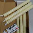 Homemory 6 Pcs Flameless Taper Candles with Remote, Timer, Dimmer, Ivory Battery Operated CandleSticks with Flickering Light, Plastic Led Window Candles, 9.6 Inches for Halloween Christmas Decoration