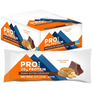 PROBAR - PROTEIN Bar, Peanut Butter Chocolate, Non-GMO, Gluten-Free, Healthy, Plant-Based, Whole-Food Ingredients, Natural Energy (12 Count), BB Date 02/14/2027