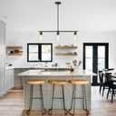 3-Light Modern Chandeliers Kitchen Island Lighting with Adjustable Height Industrial Light Fixtures Pendant Lights for Kitchen Bedroom Dining Living Room Foyer