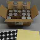 AOZITA 14 Pcs Glass Spice Jars with Spice Labels - 4oz Empty Square Spice Bottles - Shaker Lids and Airtight Metal Caps - Chalk Marker and Silicone Collapsible Funnel Included