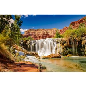 Waterfall Aquarium Background Falls Grand Canyon with Waterfalls and Greenery Terrarium Backgrounds Grand Canyon Desert Waterfall Fish Tank Background Canyon Reptile Tank Backgrounds 72x24in