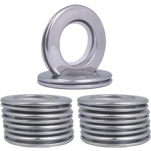 Stainless Steel Curtain Grommet, Inner Diameter Metal Curtain Rings with Eyelets 1-9/16"(40mm) Roman Ring Grommet Curtains Stainless For Bathroom Window,Set of 10 (Lighting Silver)