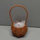 Woven Basket Portable Decorative Flower Basket for Wedding Gift Storage and Rustic Home Decor