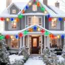 Jumbo Christmas Lights, 16FT Multicolor Giant Christmas Lights with 10 5'' LED Giant Multicolor Bulb, C7 Hanging Xmas Light for Patio Garden Party Outdoor Xmas Decorations