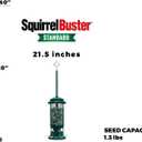 Squirrel Buster Standard Squirrel-proof Bird Feeder w/4 Metal Perches, 1.3-pound Seed Capacity, garden green