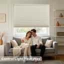 Joydeco Cordless Light Filtering Cellular Shades, 35" W x 64" H, Beige