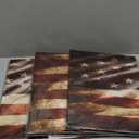 HOMEOART Vintage American Flag Canvas Wall Art USA Nation Flag Artwork Patriotic Theme Painting Framed Print on Canvas Ready to Hang