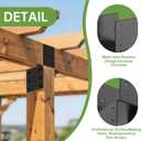 8 Pack 4x4 Heavy-Duty Post Caps Tie Bracket(Actual 3.5"x3.5"), High-Carbon Steel Wood Beam Support, Beam-Hanging Fixtures,Steel Post Anchor Connector, for Gazebo, Deck & Porch Post to Beam(Black)