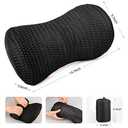 AgoKud Lumbar Support Pillow, Lumbar Support for Office Chair,Memory Foam Back Support Pillow for Lower Back Pain Relief,Adjustable Lumbar Pillow for Bed,Sleeping,Car Seat (19.7*9.7*5.6-Black)