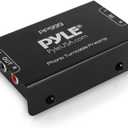 Pyle Mini Phono Turntable Preamp - Low Noise Stereo Preamplifier with RCA Input/Output - 12V DC Adapter - High-Fidelity Audio for Vinyl - Phonograph - Home Audio - PP999