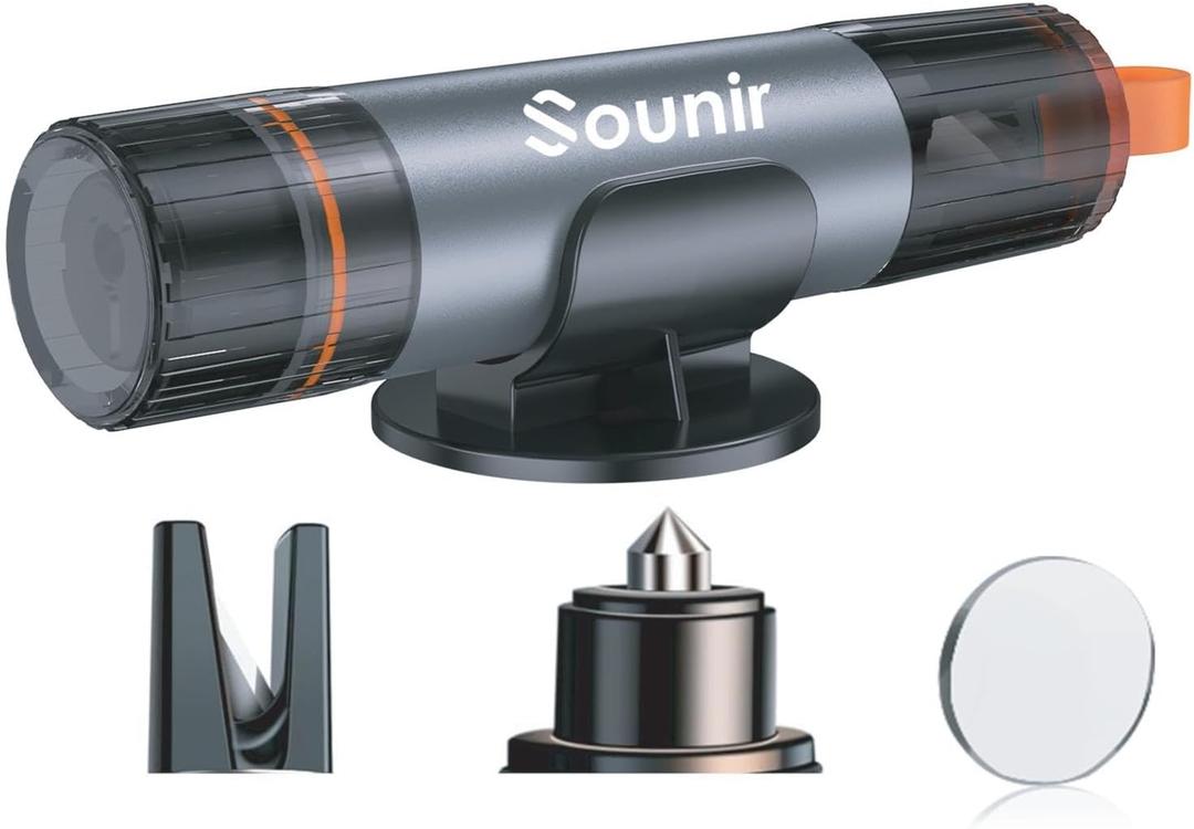 Upgraded Safety Hammer Underwater Window Breaker Emergency Escape Tool, Car Hammer Seat Belt Cutter, Instant Glass Breaker Seat Belt Cutter (Black)