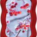 Isaac Jacobs 4x6 Matte Red Curved Deco Frame for Tabletop and Wall Display, Decorative Art, Design, Home Décor, Gift (4x6, Matte Red)