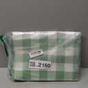 Smiry Rectangle Picnic Table Cloth, Elastic Waterproof Fitted Vinyl Tablecloths, Flannel Backed Buffalo Plaid Table Covers for Dining, Camping, Outdoor (Sage Green and White, 30" x 60")