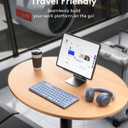 Samsers Full-Size Foldable Bluetooth Keyboard, KF08S Wireless Folding Keyboards with PU Leather Cover, Portable Travel for iPhone iPad Smartphone Tablet Laptop, Android Windows Mac OS, Blue