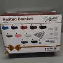 Homemate Heated Blanket Electric Throw - 50"x60" Heating Blanket Throw 1/2/4/6/8 Hours Auto-Off 10 Heat Level Over-Heat Protection Flannel Sherpa ETL Certification (01 - Light Grey)