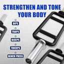 34" Olympic Triceps Bar 500lbs Capacity Weight Barbell Bar Home Gym Weightlifting Exercise for Squats, Deadlifts,Shrugs, for 2" Olympic Plates