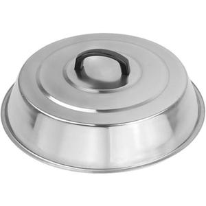 ZBXFCSH Griddle Accessories 12 Inch Round Stainless Steel Basting Griddle Cover - Cheese Melting Dome and Steaming Cover Wok Lids, Best for Use in Flat Top Griddle Grill Cooking Indoor or Outdoor