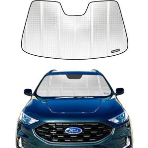 Pigenius Windshield Sun Shade for Ford Edge 2015-2024. Reflective Aluminum Film Front Window Sunshade - BLAZBLOCK
